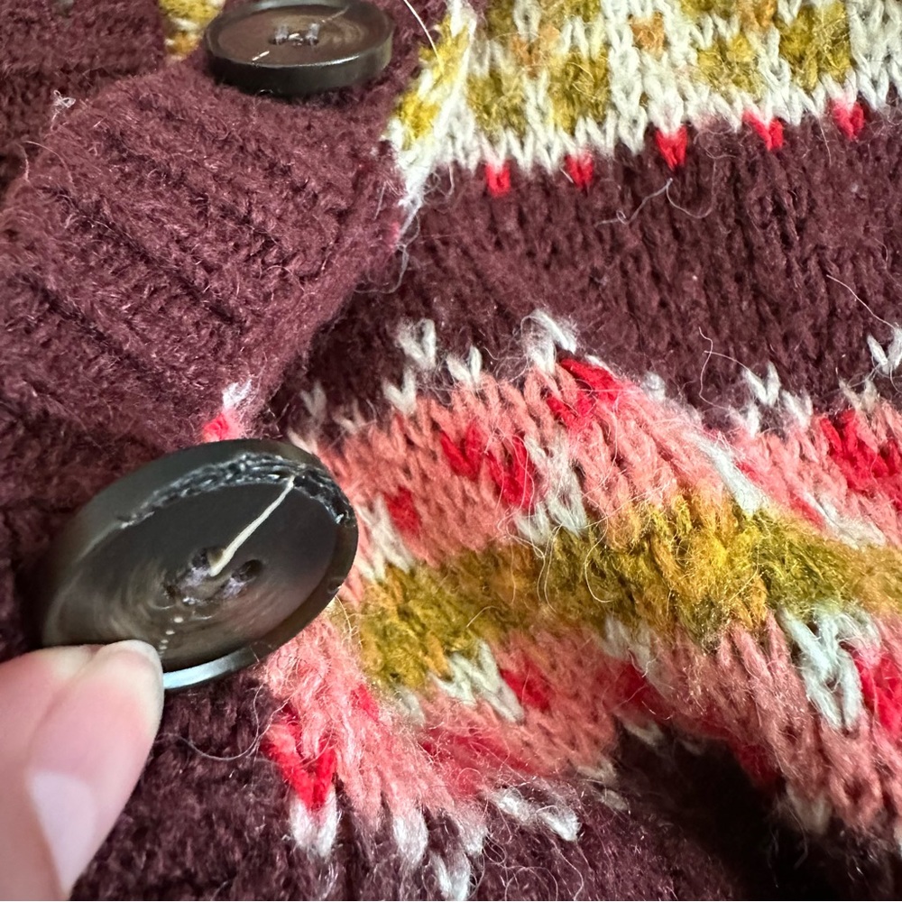 The Great. The Loom Cardigan Sweater Rosehip Medium - Picture 9 of 15